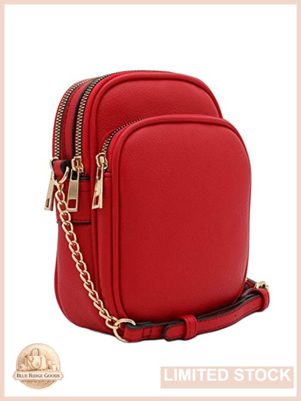 PU Leather Medium Crossbody Bag Adjustable Strap Multi Pocket Casual